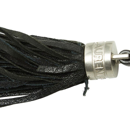 Saint Laurent Tassel Crossbody Shoulder Bag Black Leather — view 8