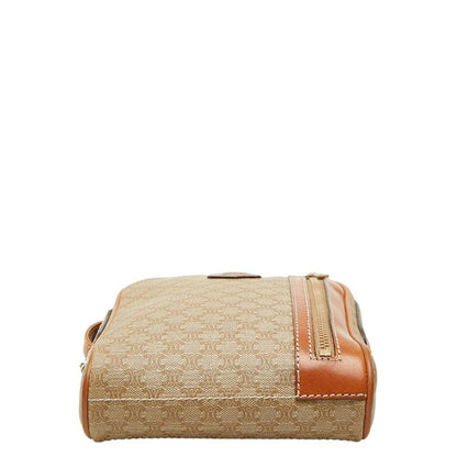 Celine Macadam Crossbody Shoulder Bag Pochette Beige Brown Leather — view 3