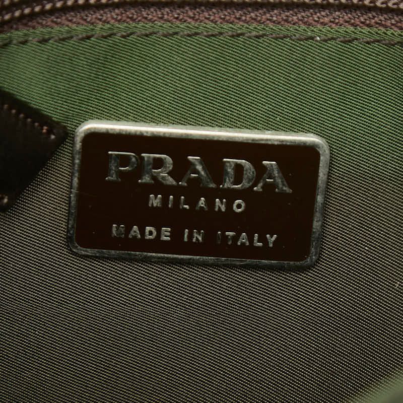 Prada Crossbody Shoulder Bag Khaki Brown Nylon — view 9