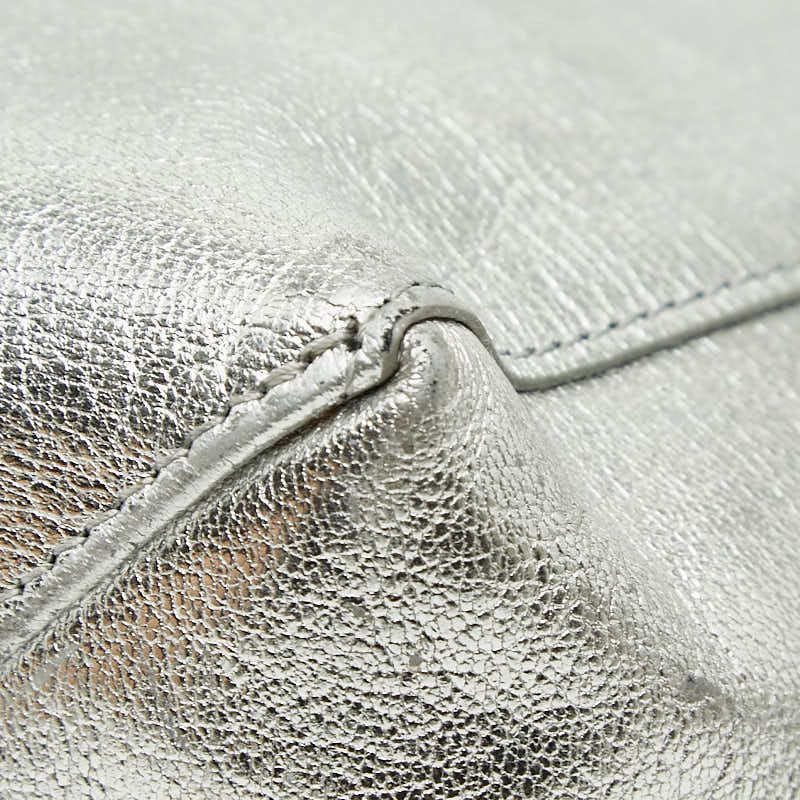 Celine Vertical Cover Small 2-Way Shoulder Bag Silver Leather — view 4
