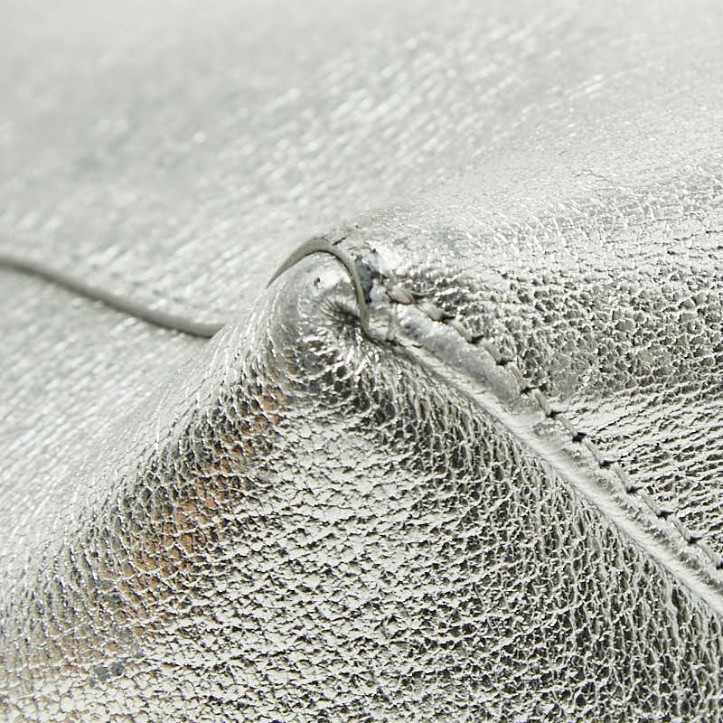 Celine Vertical Cover Small 2-Way Shoulder Bag Silver Leather — view 5