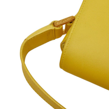 Saint Laurent Line Crossbody Shoulder Bag Yellow Leather — view 9