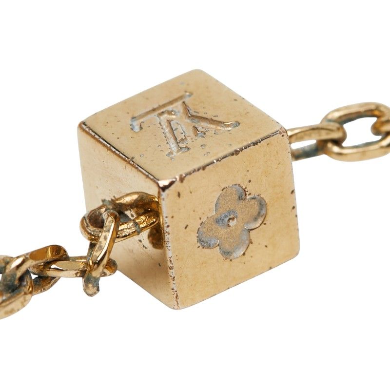 Louis Vuitton Collier Gamble Necklace Gold Plated Rhinestone — view 9