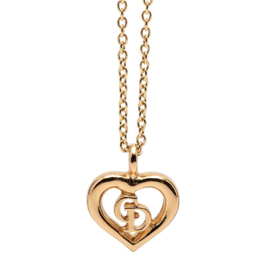 Dior CD Logo Heart Pendant Gold Plated