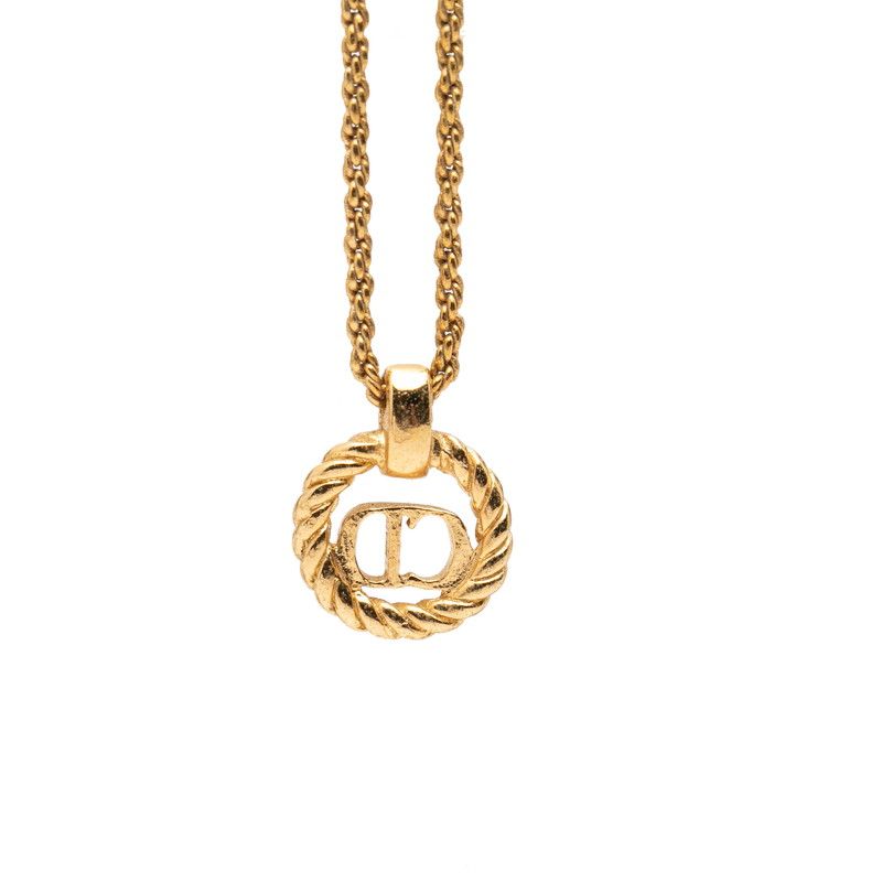 Dior CD Logo Pendant Gold Plated — view 2