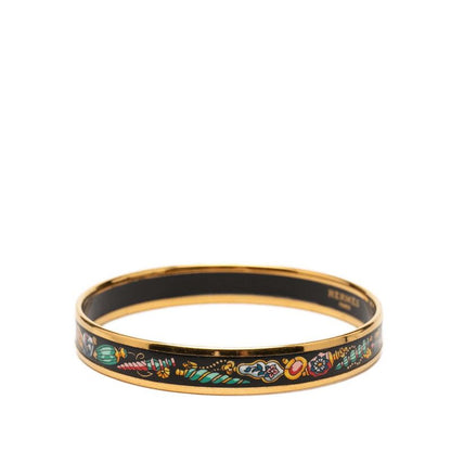Hermes Enamel PM Cloisonne Bangle Gold Multicolor Plated 1- Bracelet — view 2