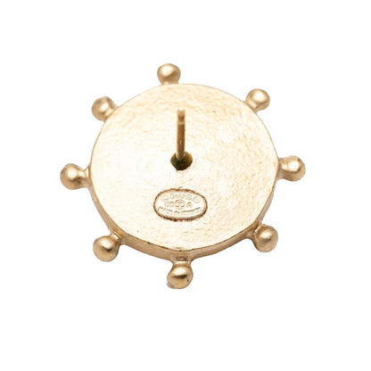 Chanel CC Logo Earrings Gold Plated Rhinestone — view 3