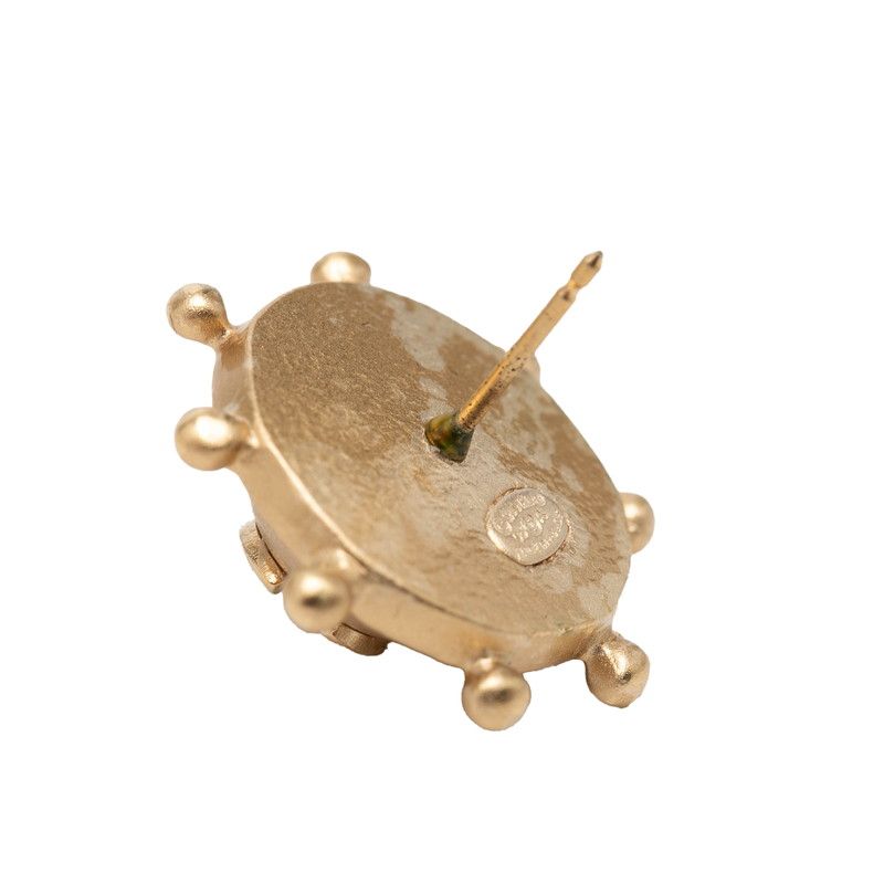 Chanel CC Logo Earrings Gold Plated Rhinestone — view 4