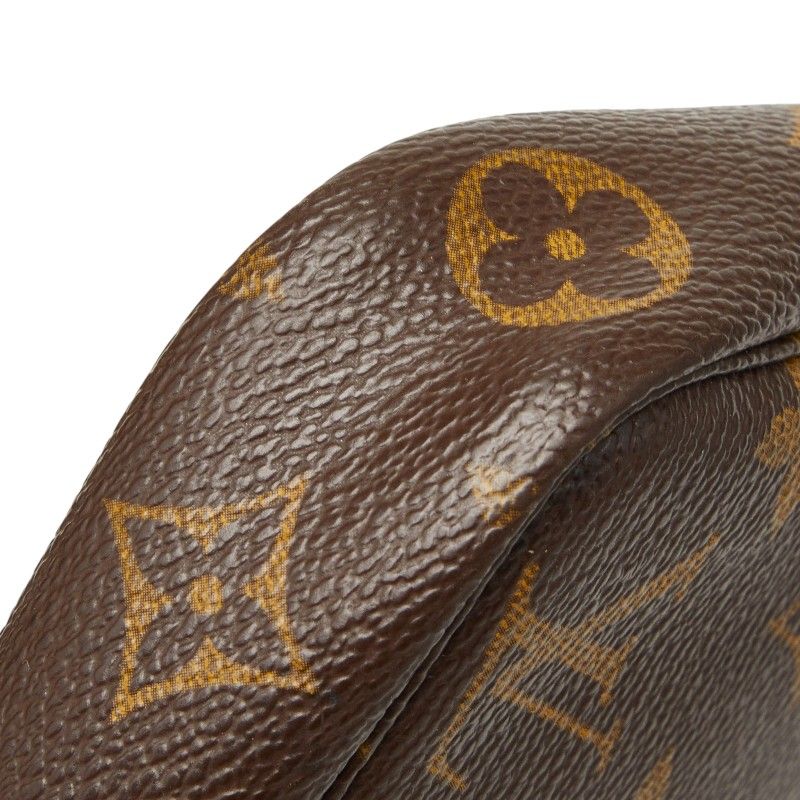 Louis Vuitton Monogram Pochette Pouch Shoulder Bag Brown Leather — view 5