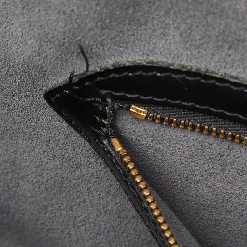 Louis Vuitton Epi Sac Shoulder Bag Tote Noir Black Leather — view 8