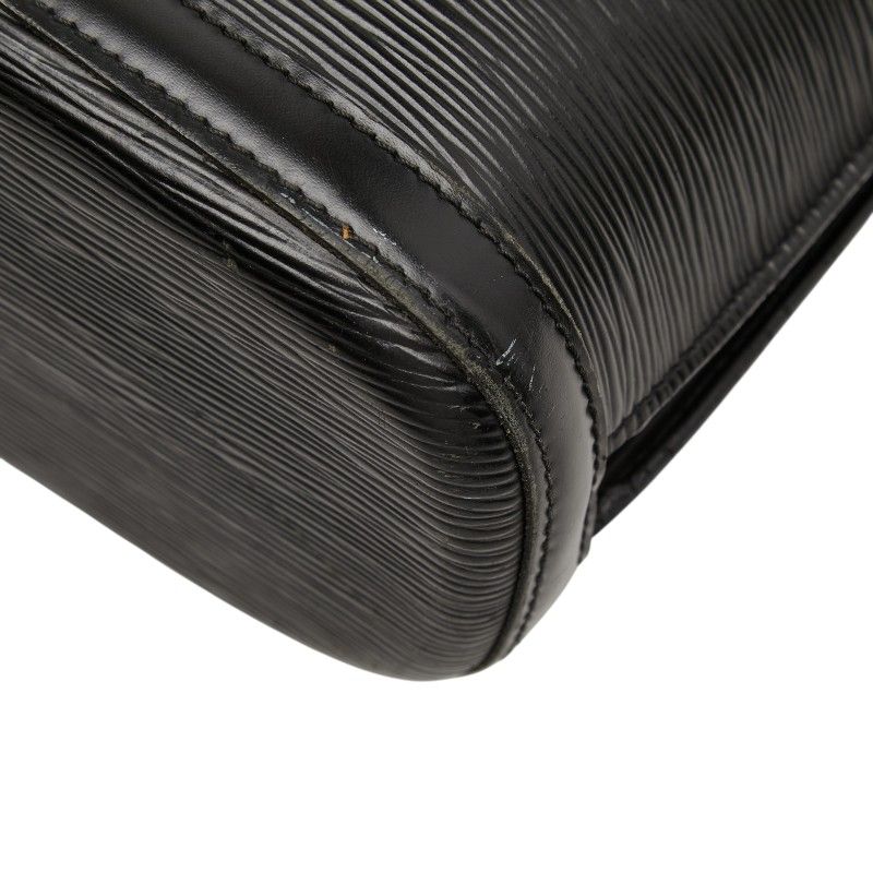 Louis Vuitton Epi Sac Shoulder Bag Tote Noir Black Leather — view 4