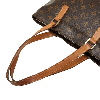 Louis Vuitton Monogram Cabas Piano Tote Shoulder Bag Brown Leather — view 9