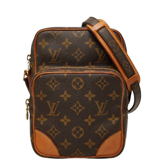 Louis Vuitton Monogram Amazon Crossbody Shoulder Bag Brown Leather