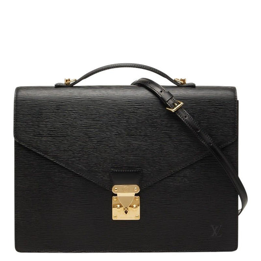 Louis Vuitton Epi Porte Documents Bandouliere Business Shoulder Bag 2-Way Black
