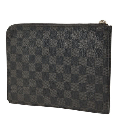 Louis Vuitton Damier Graphite Pochette Jour PM Clutch Black Gray — view 2