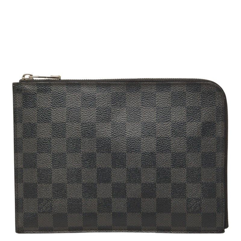 Louis Vuitton Damier Graphite Pochette Jour PM Clutch Black Gray