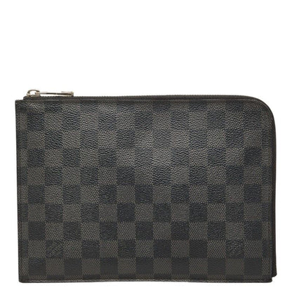 Louis Vuitton Damier Graphite Pochette Jour PM Clutch Black Gray