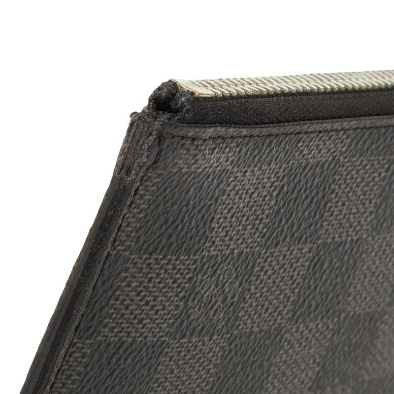 Louis Vuitton Damier Graphite Pochette Jour PM Clutch Black Gray — view 4