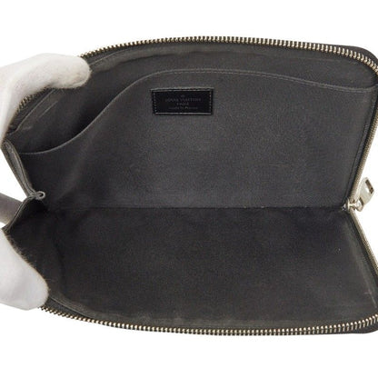 Louis Vuitton Damier Graphite Pochette Jour PM Clutch Black Gray — view 7