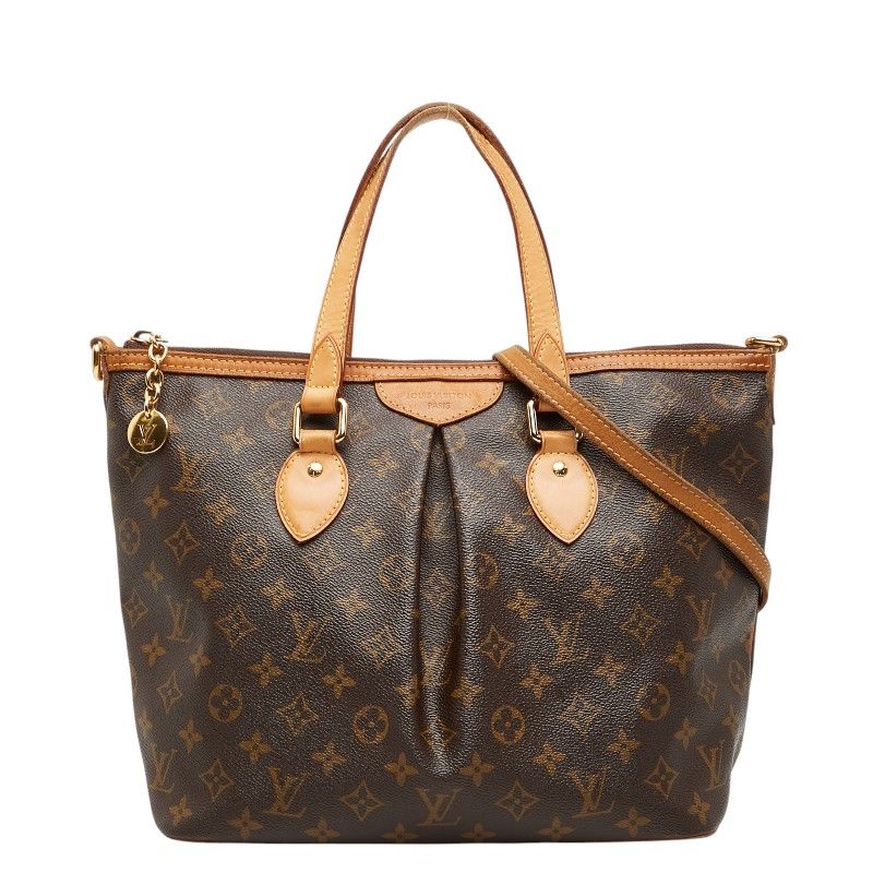 Louis Vuitton Monogram Palermo PM 2-Way Shoulder Bag Brown Leather