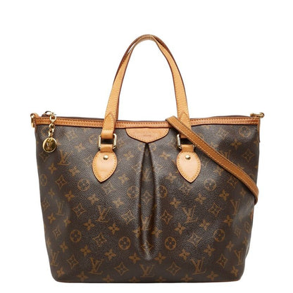 Louis Vuitton Monogram Palermo PM 2-Way Shoulder Bag Brown Leather