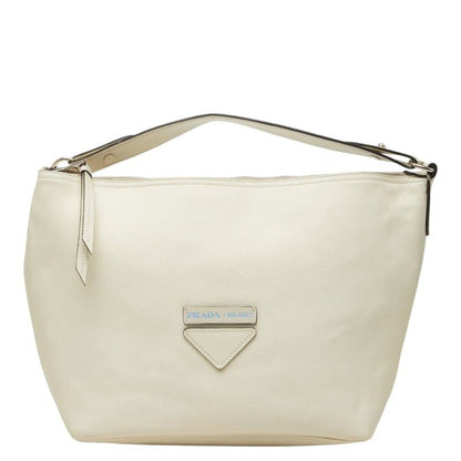 Prada Shoulder Bag White Leather