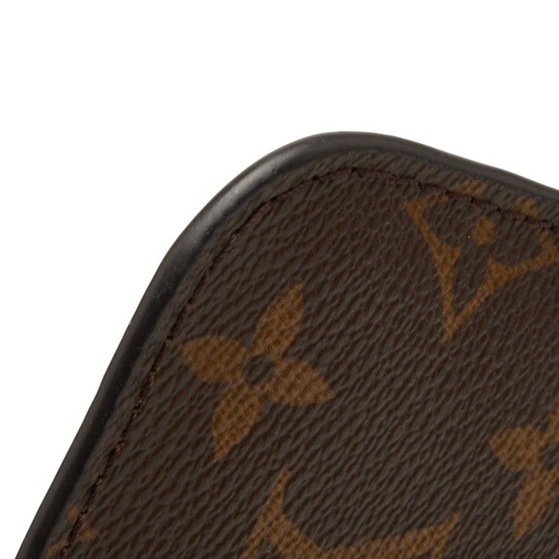 Louis Vuitton Monogram Neverfull Pouch Mini Clutch Brown Leather — view 5