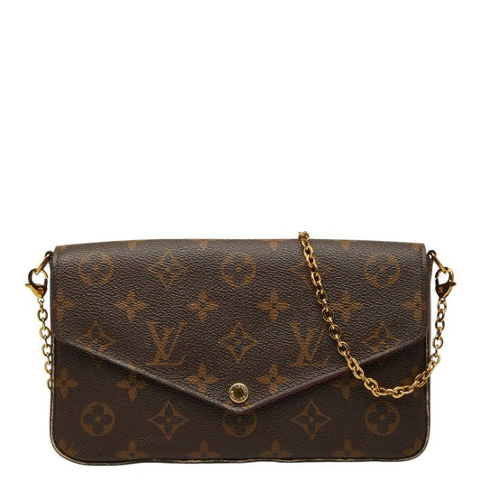 Louis Vuitton Monogram Pochette Felicie Chee Ton Shoulder Bag Wallet Brown