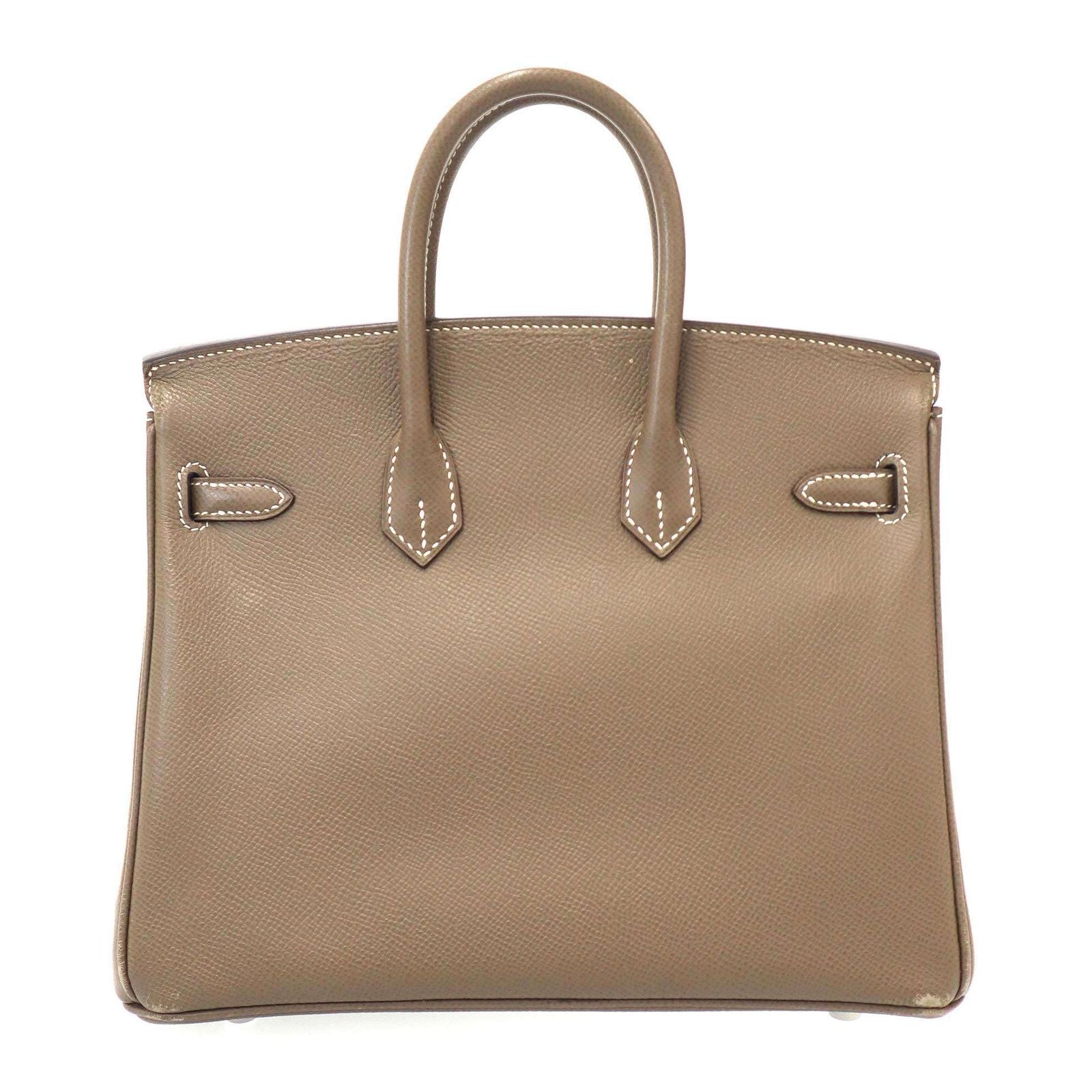 Hermes Birkin Bag 25 Etoupe Epsom Handbag Beige — view 2