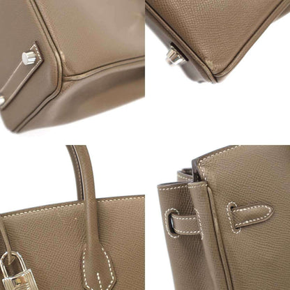 Hermes Birkin Bag 25 Etoupe Epsom Handbag Beige — view 6