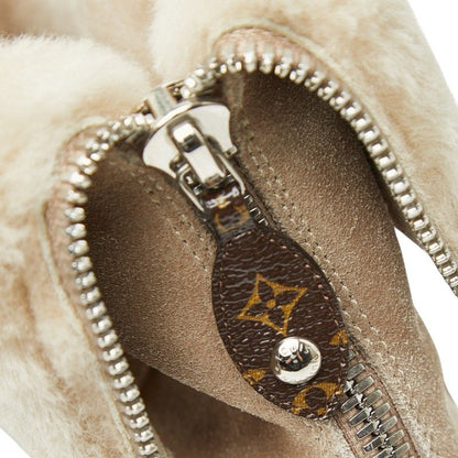 Louis Vuitton LV Bob Line Shearling Ankle Boots 37.5 Beige — view 6
