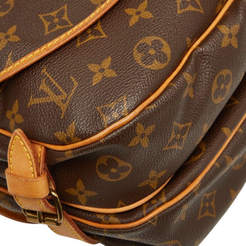 Louis Vuitton Monogram Saumur 30 Crossbody Shoulder Bag Brown Leather — view 7