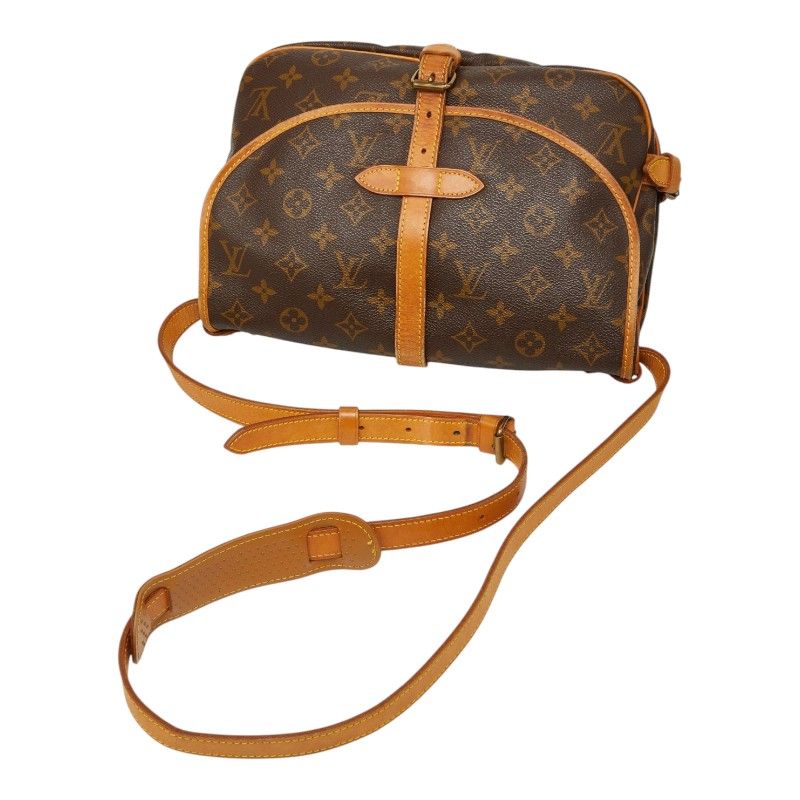 Louis Vuitton Monogram Saumur 30 Crossbody Shoulder Bag Brown Leather — view 8