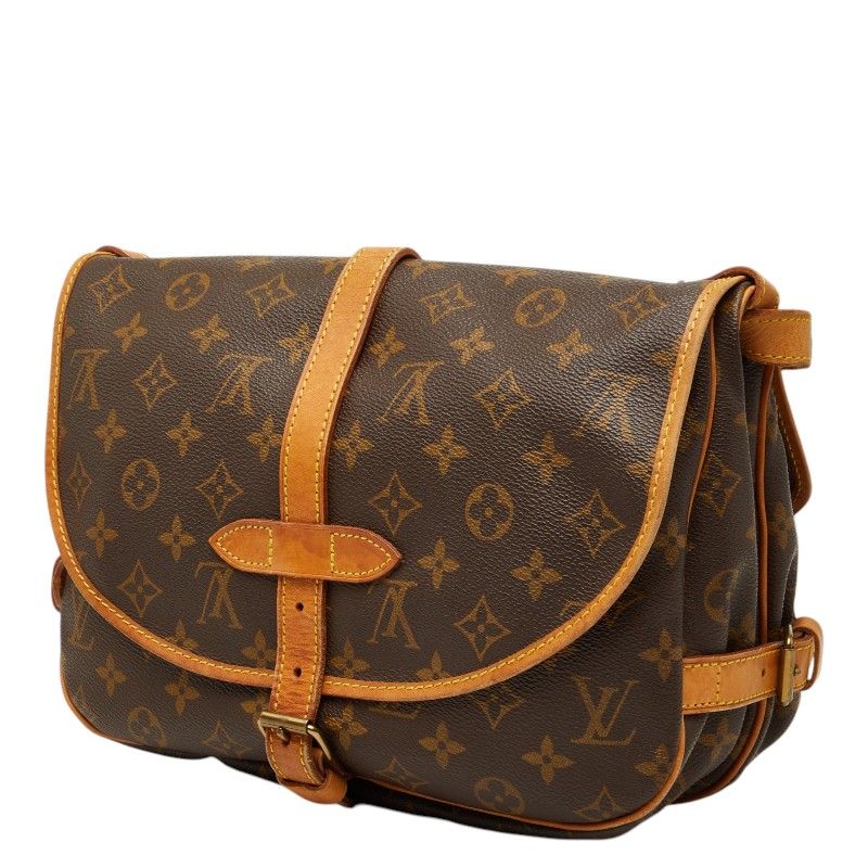 Louis Vuitton Monogram Saumur 30 Crossbody Shoulder Bag Brown Leather — view 2