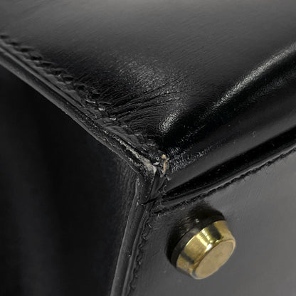 Hermes Kelly 28 Sellier Handbag Box Calf Black — view 6