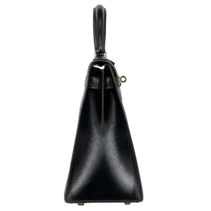 Hermes Kelly 28 Sellier Handbag Box Calf Black — view 4