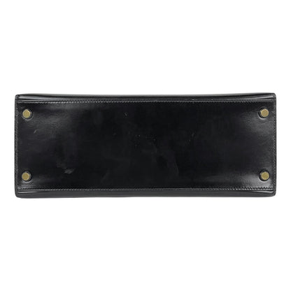 Hermes Kelly 28 Sellier Handbag Box Calf Black — view 5