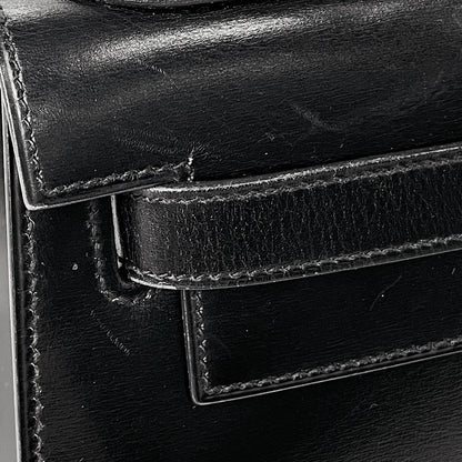 Hermes Kelly 28 Sellier Handbag Box Calf Black — view 8