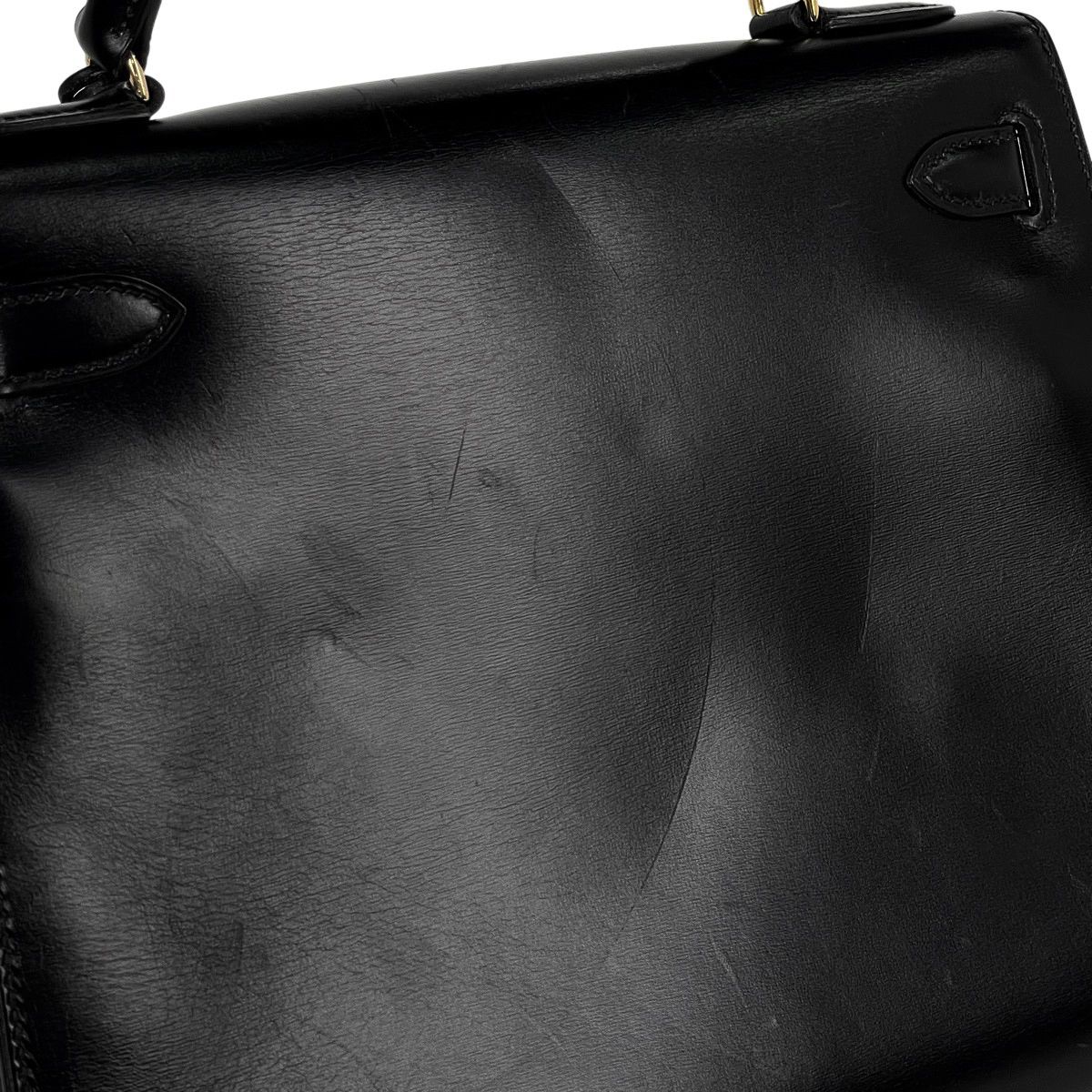 Hermes Kelly 28 Sellier Handbag Box Calf Black — view 7