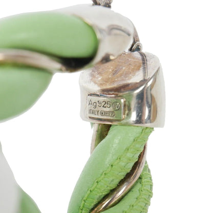 Bottega Veneta Twist Leather Earrings Triangle Single Light Green — view 5