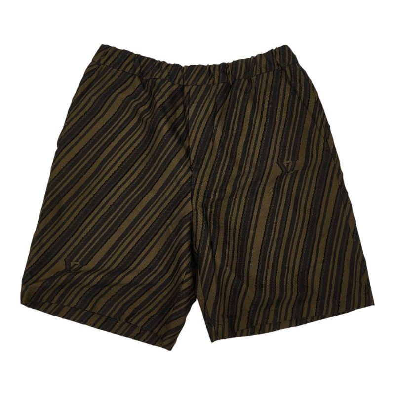 Louis Vuitton Cotton Jacquard Shorts 48 Sample Khaki Black