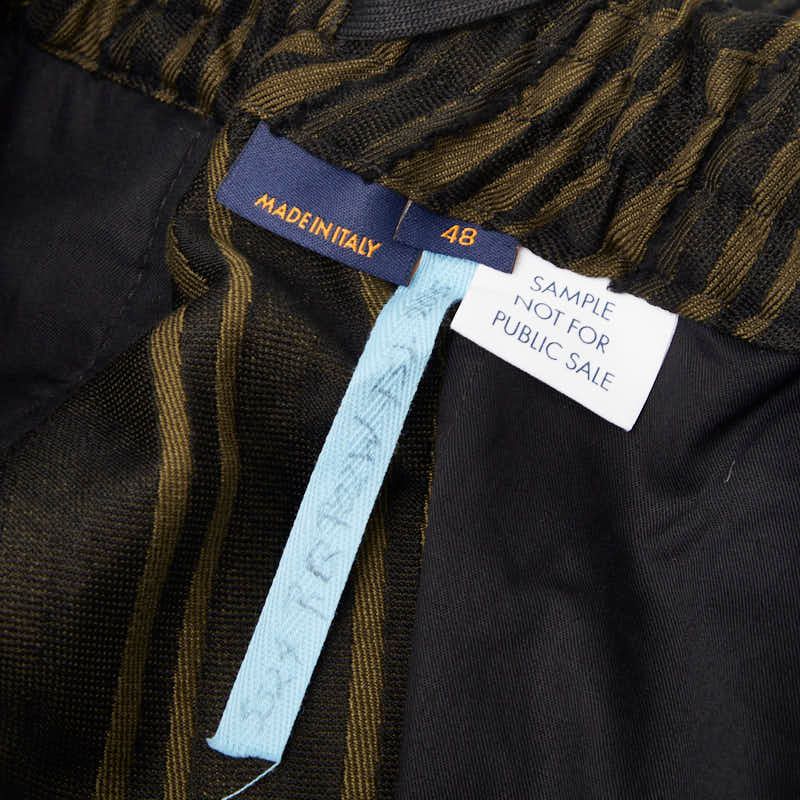 Louis Vuitton Cotton Jacquard Shorts 48 Sample Khaki Black — view 4