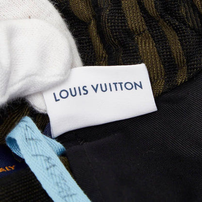 Louis Vuitton Cotton Jacquard Shorts 48 Sample Khaki Black — view 5