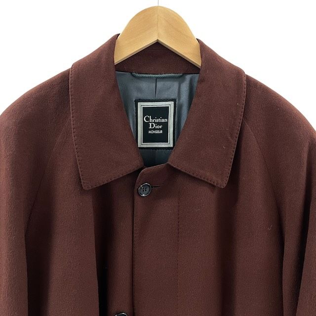Dior Wool Coat Cashmere Blend Long Brown — view 5
