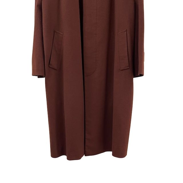 Dior Wool Coat Cashmere Blend Long Brown — view 6