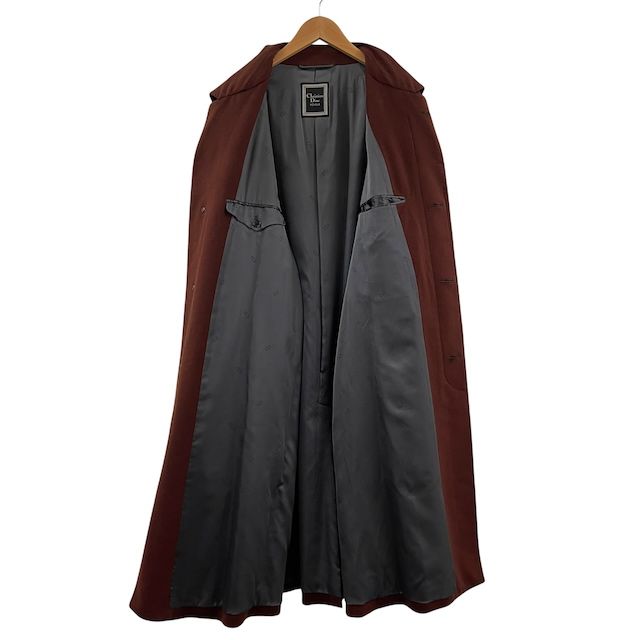 Dior Wool Coat Cashmere Blend Long Brown — view 7