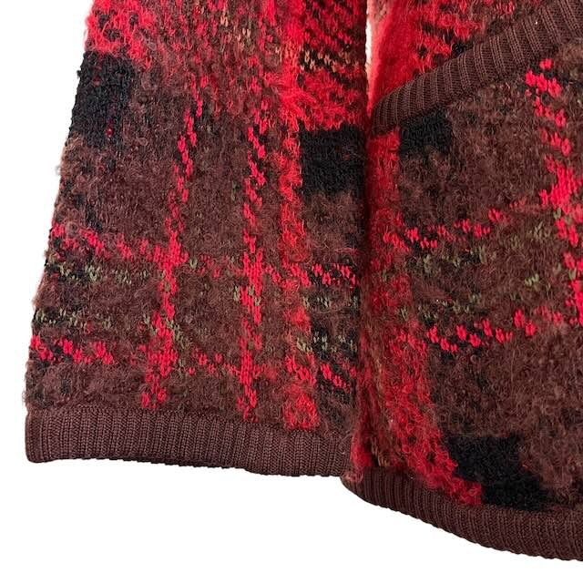 Saint Laurent Yves Knit Jacket Cardigan Wool Check Pattern All Over — view 4