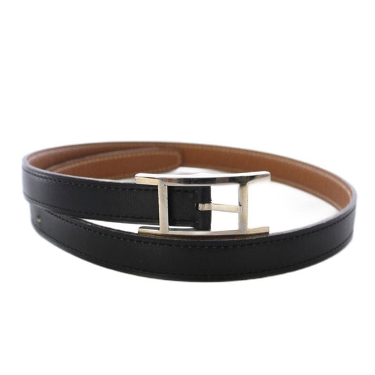 Hermes Hapi Belt Leather 65 Black TK OH