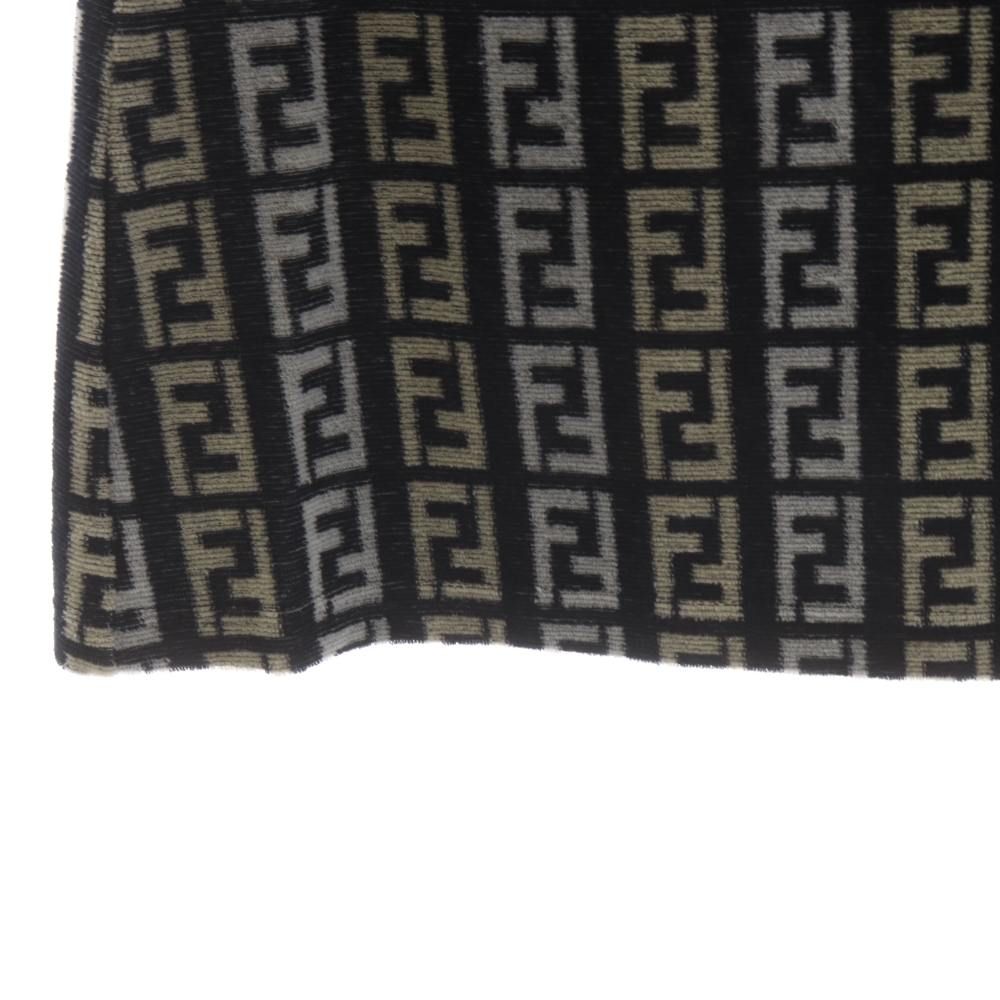 Fendi Zucca Pattern Trapezoid Skirt Knee Length 44 Navy — view 5