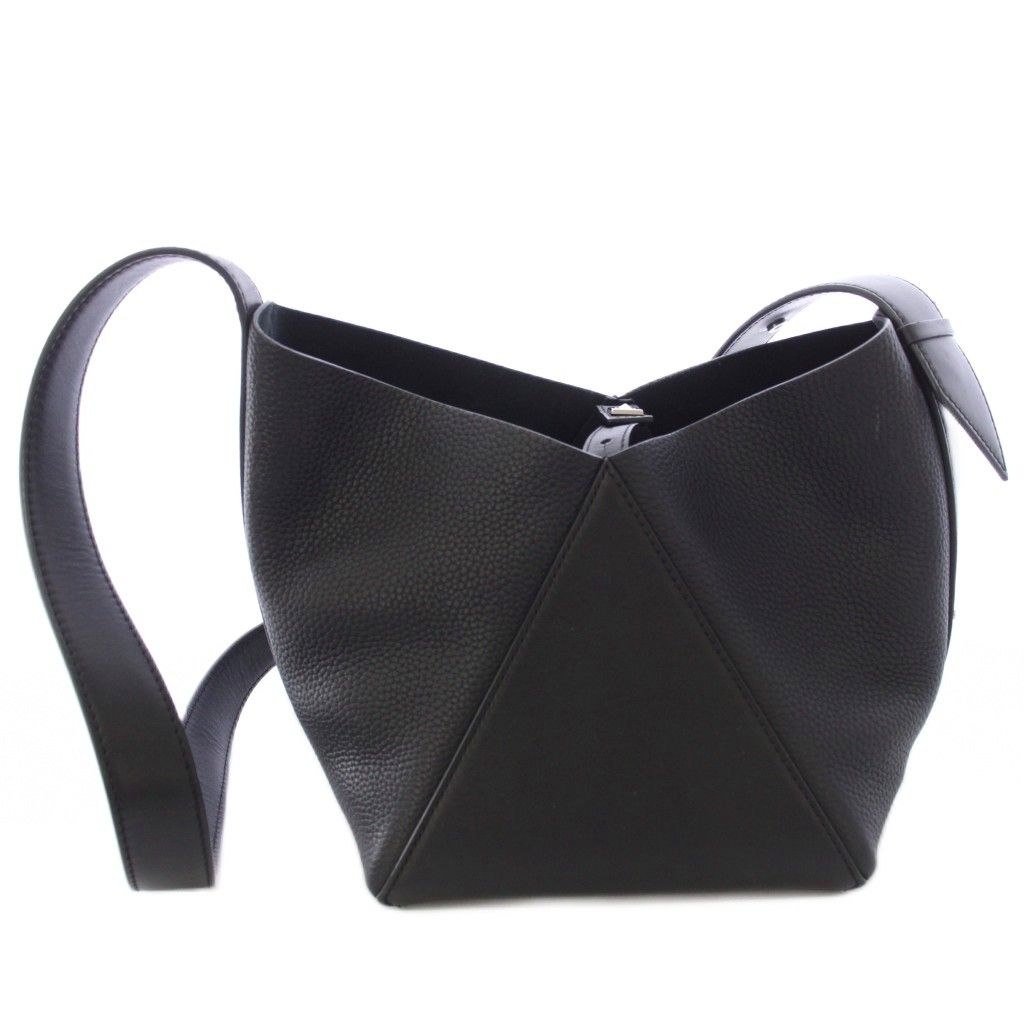 Max Mara Mmbuckets Calf Leather Small Bucket Bag Black TK — view 2